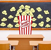 Vista 1 de 25 Pcs Various Popcorn Stickers Bulletin Board Self Stick Accents Adhesive Fake Decorations for Teacher Blackboard Chalkboard Wall Elementary
