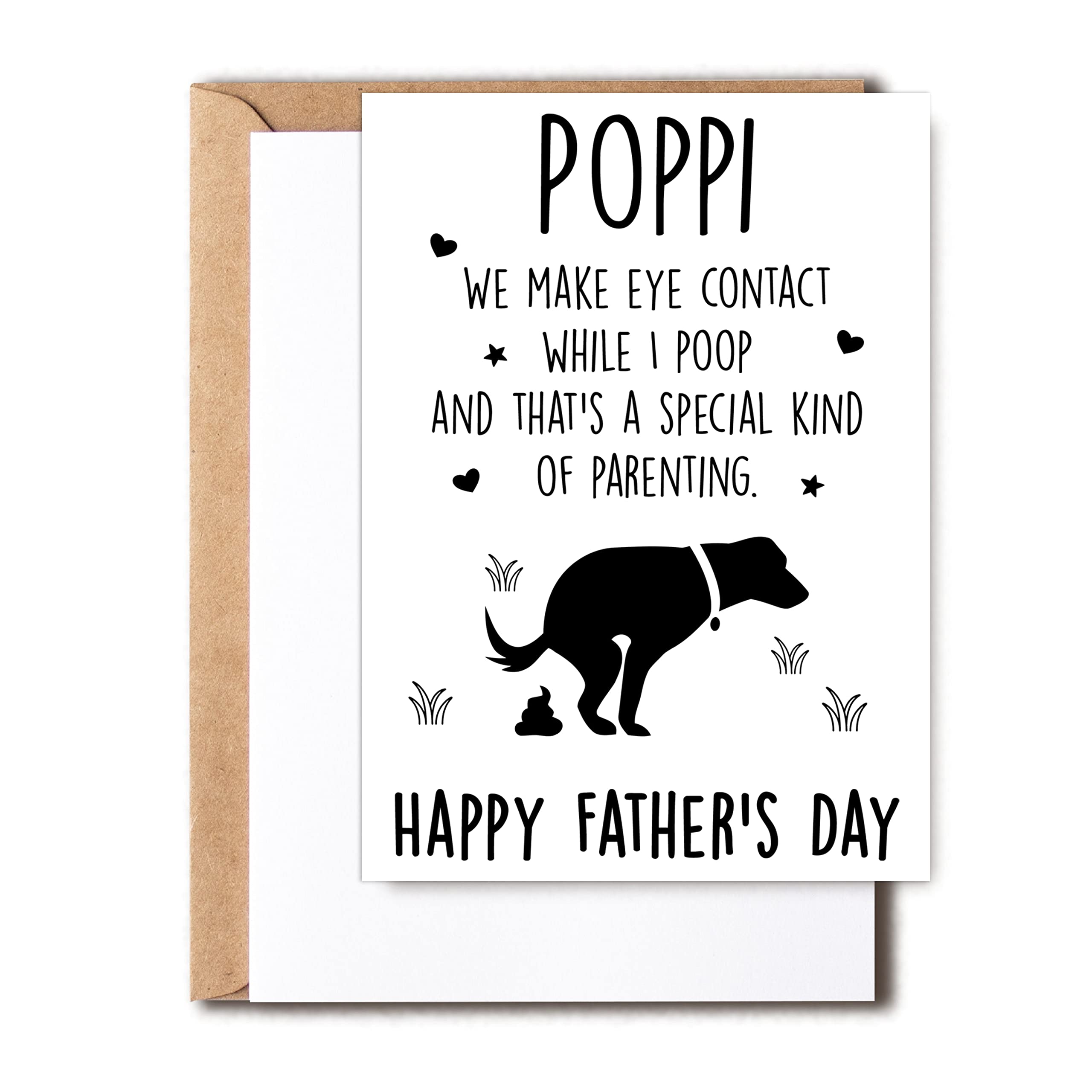 Vatertagskarte Vom Hund – Lustige Hundewelpen-Karte Für Papa, 14 X 14 Cm, Handgefertigt In Großbritannien