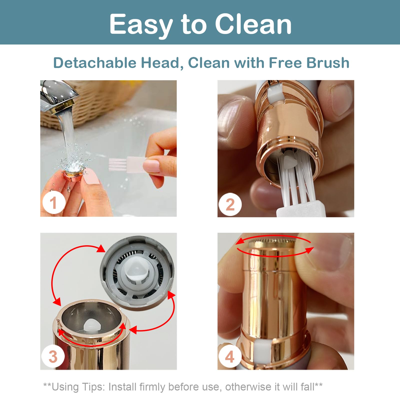 Recortadora facial de cejas para mujer, afeitadora recargable 2 en 1, removedor de rostro, pelusas de melocotón, sin dolor, luz LED integrada para labios, brazos, nariz, cabello, línea de bikini