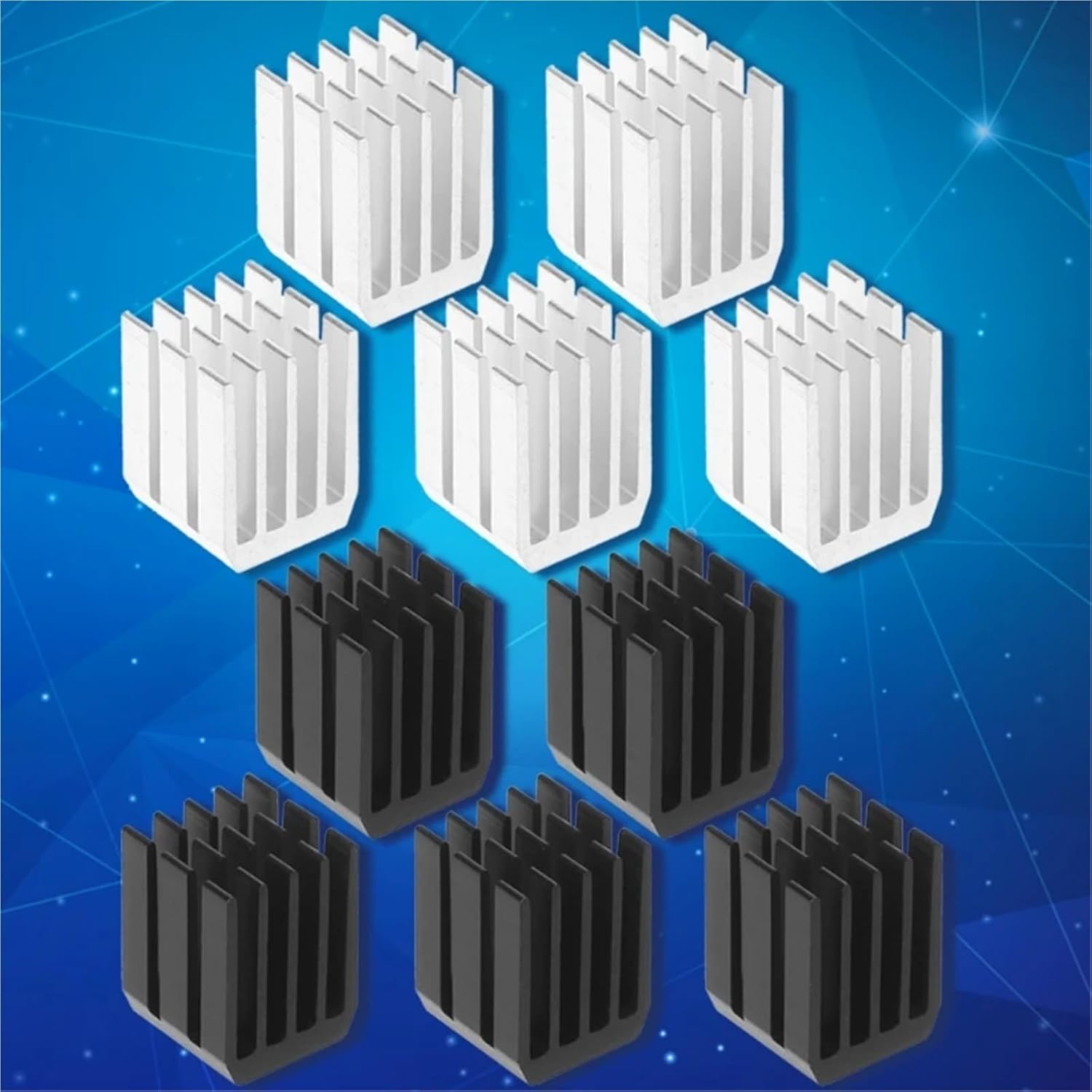 Aluminium Heat Sink 30Pcs 9 * 9 * 12mm Cooling Chip Radiator Heatsink Cooler(White)