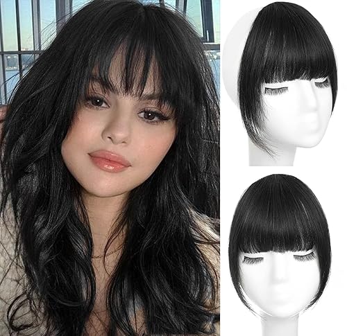 Clip in Bangs 100% Real Human Hair Extensions Clip on
