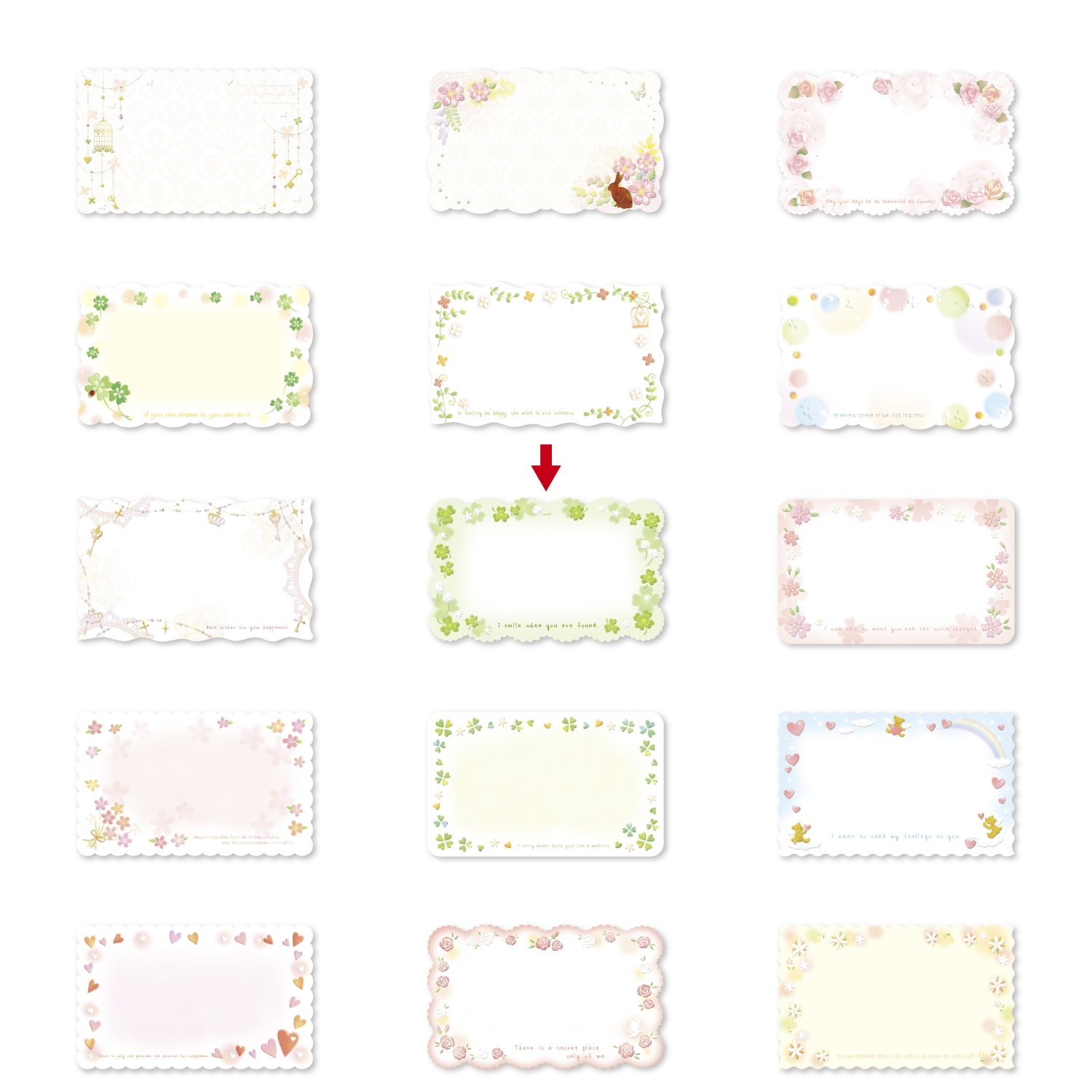 Amazon.com: Sasagawa 16-880 Taka-Mark Message Cards Fantasy