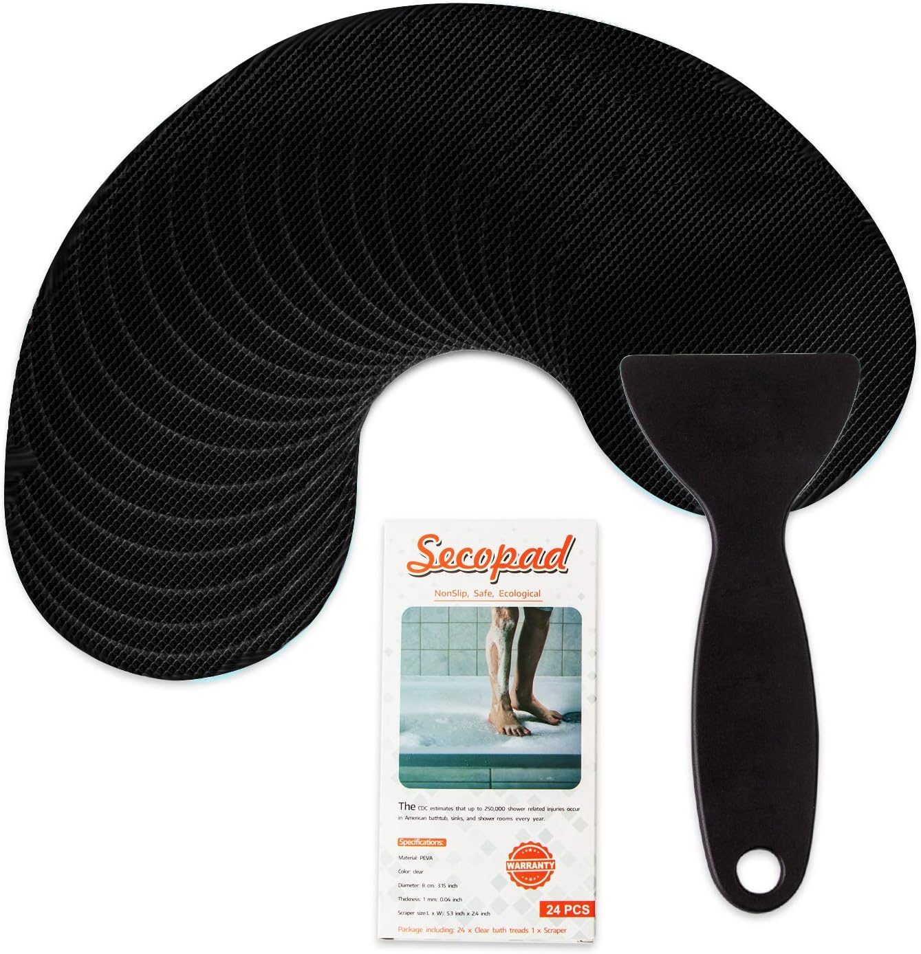 Nuanchu 30 Pieces Non Slip Bathtub Stickers Anti Slip