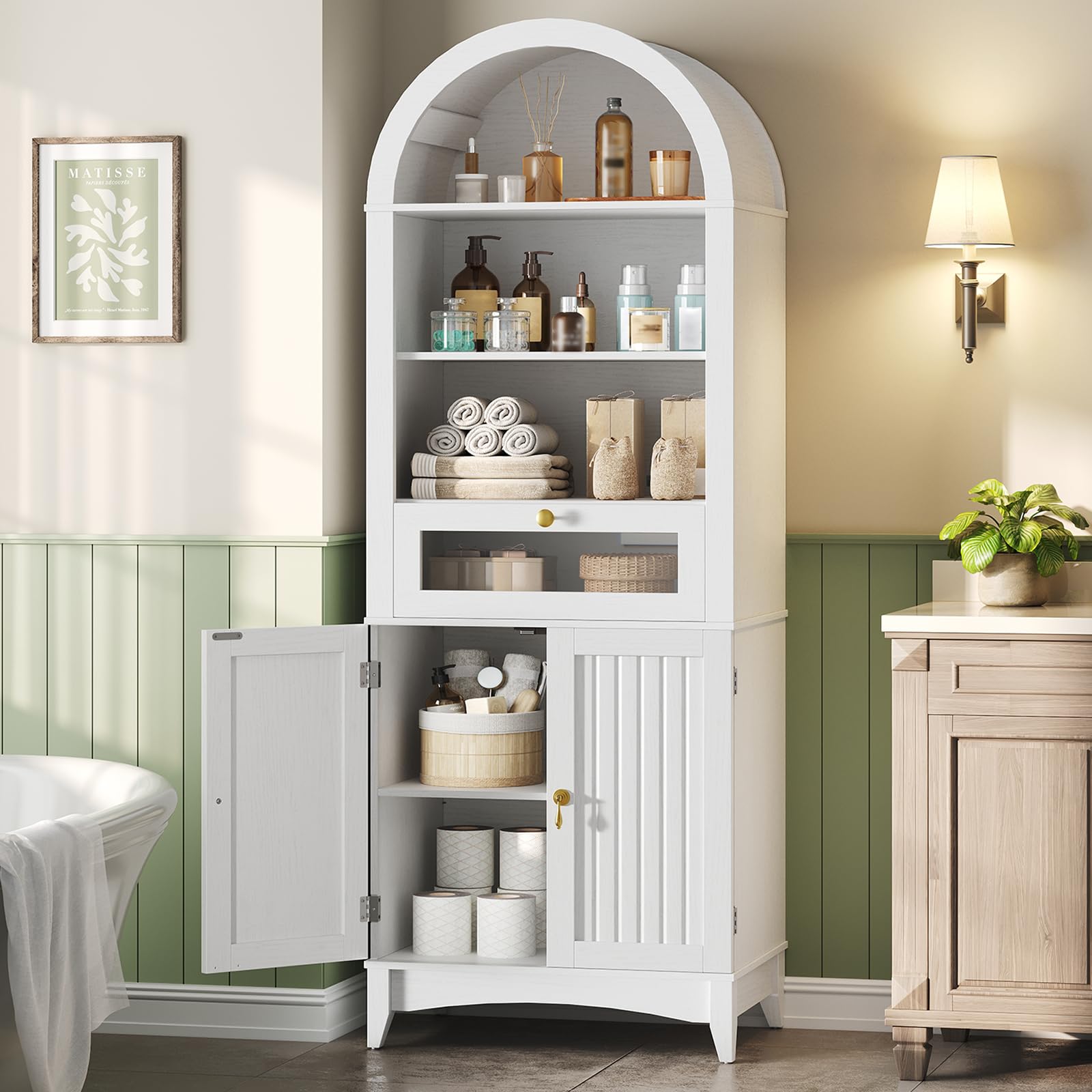 RALGEND tall cabinet with flip drawer
