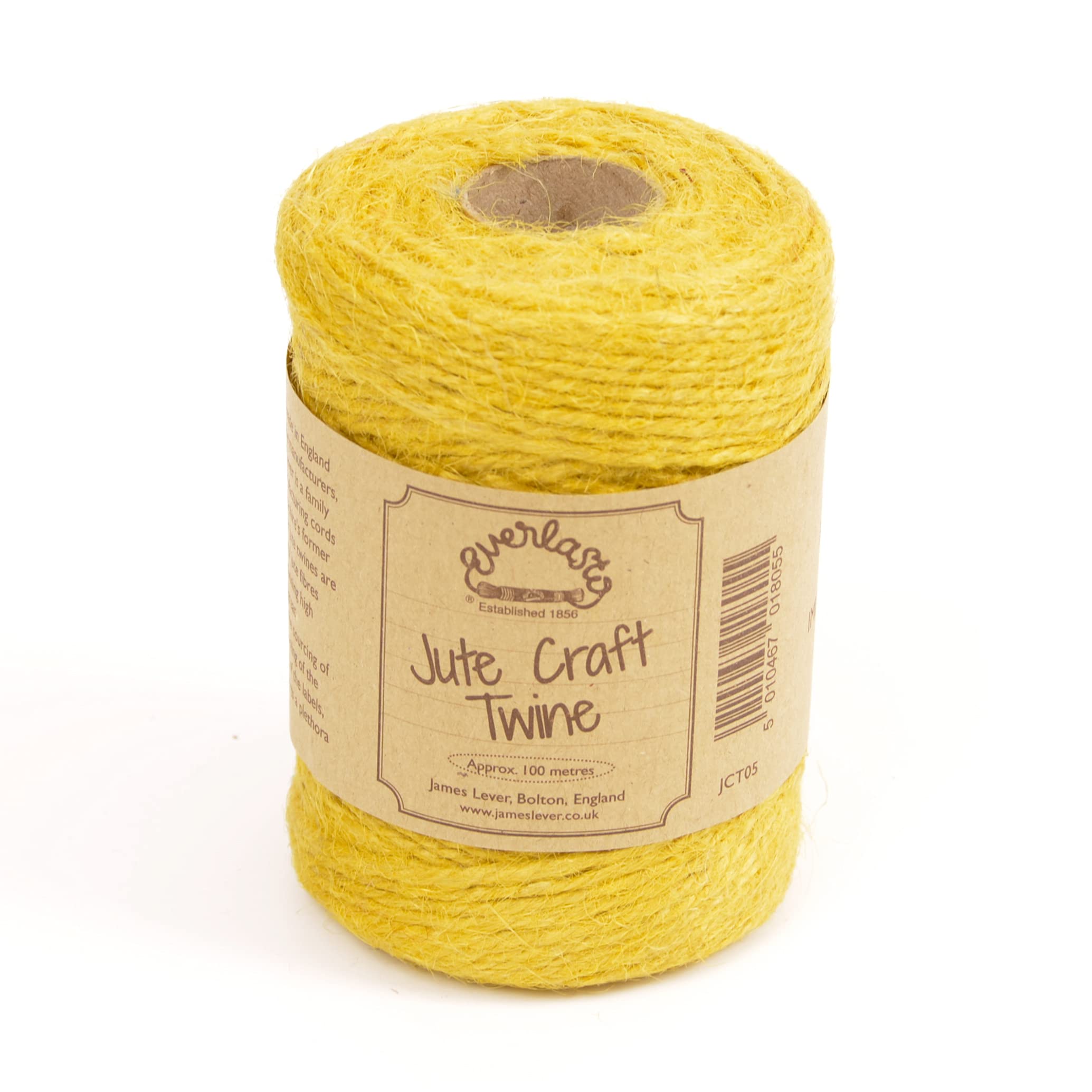EVERLASTO NATURAL COLOURED JUTE CRAFT TWINE 100M SPOOLS (ENGLISH MUSTARD) — image 1