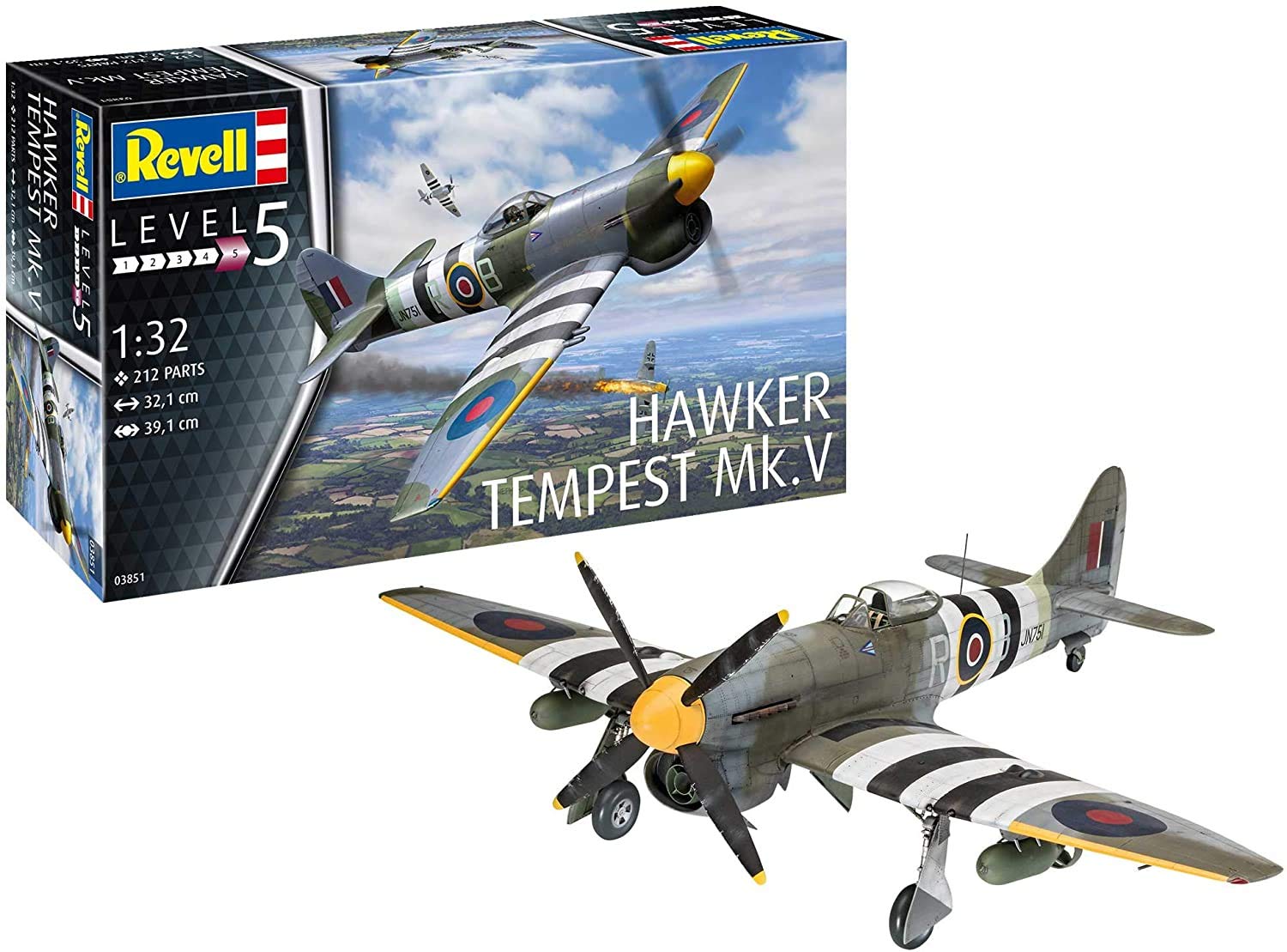 Revell 03851 Hawker Tempest Mk.V 1:32 Scale Unbuilt/Unpainted Plastic Model Kit