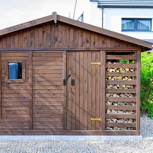 Miniatura 4 de Cerradura de pestillo abatible, diseño de 180 resistente con orificio para candado, cerradura de cerrojo de seguridad para cercas de madera,