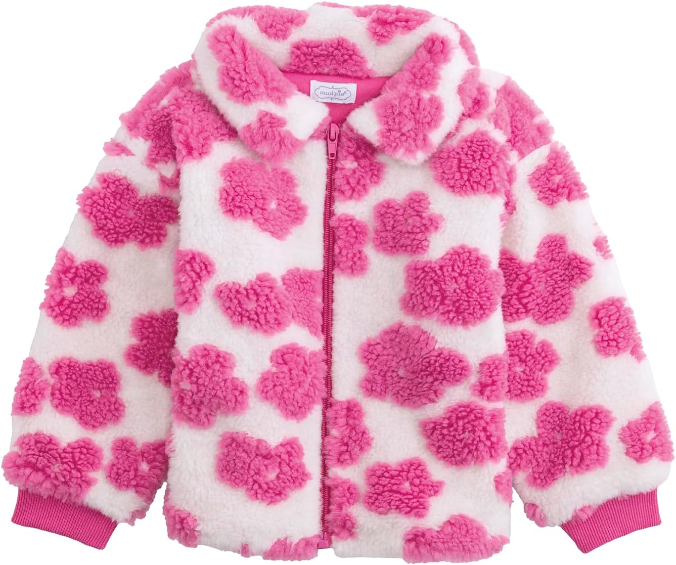 Mud Pie Baby Girls' Mud Pie Kids Flower Sherpa Jacket