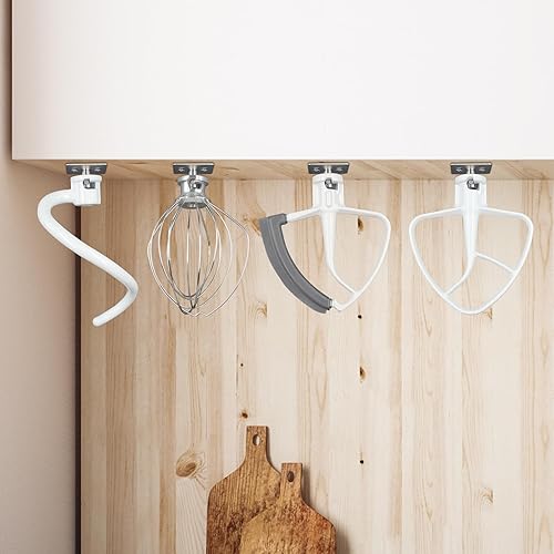 Miniatura 4 de XSGXS - Soportes para batidora de pie compatibles con accesorios de mezclador Kitchenaid, gancho de acero inoxidable (paquete de 4)