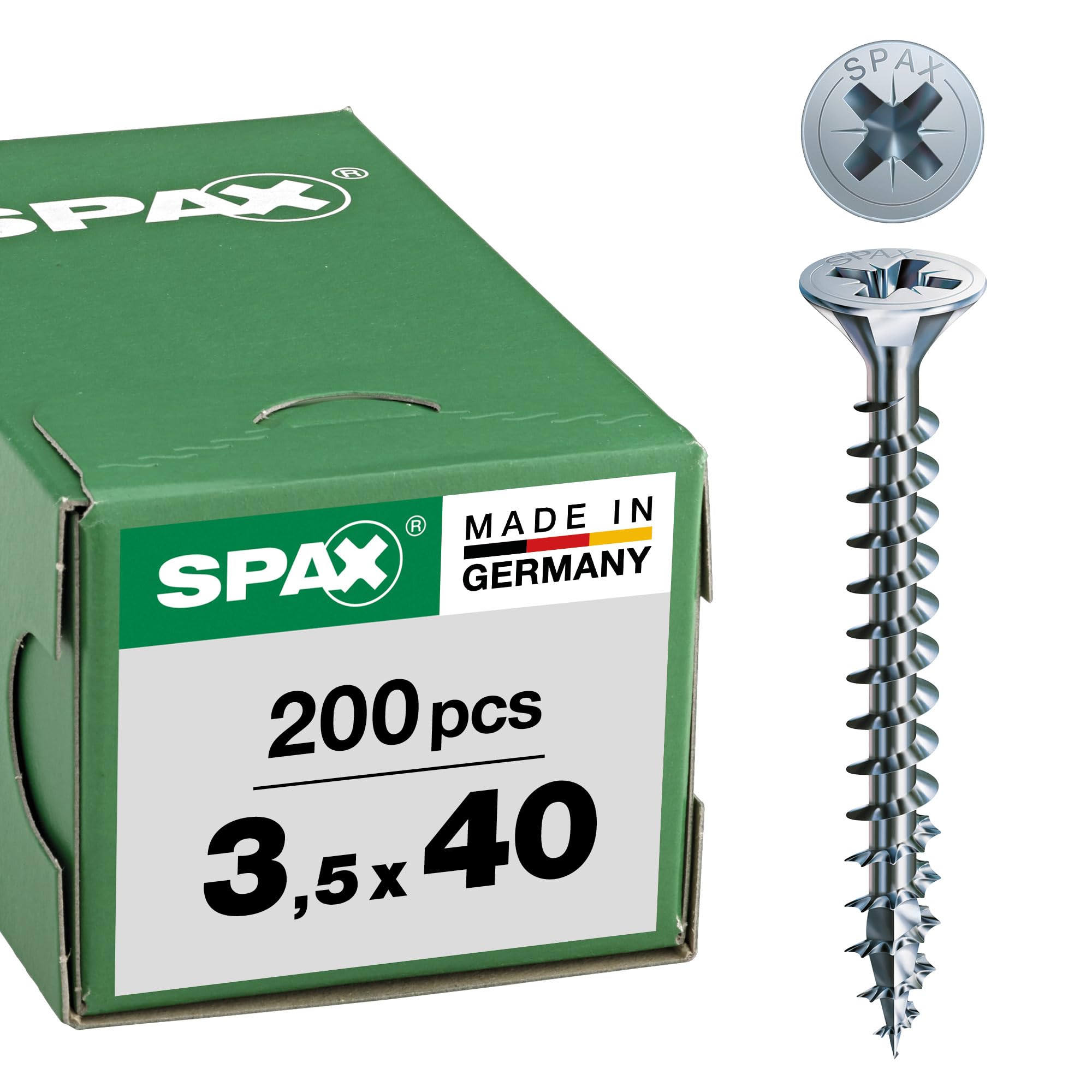 SPAX - Tornillo cincado claro, 4,0 x 40 mm, 200 Unidades — view 89