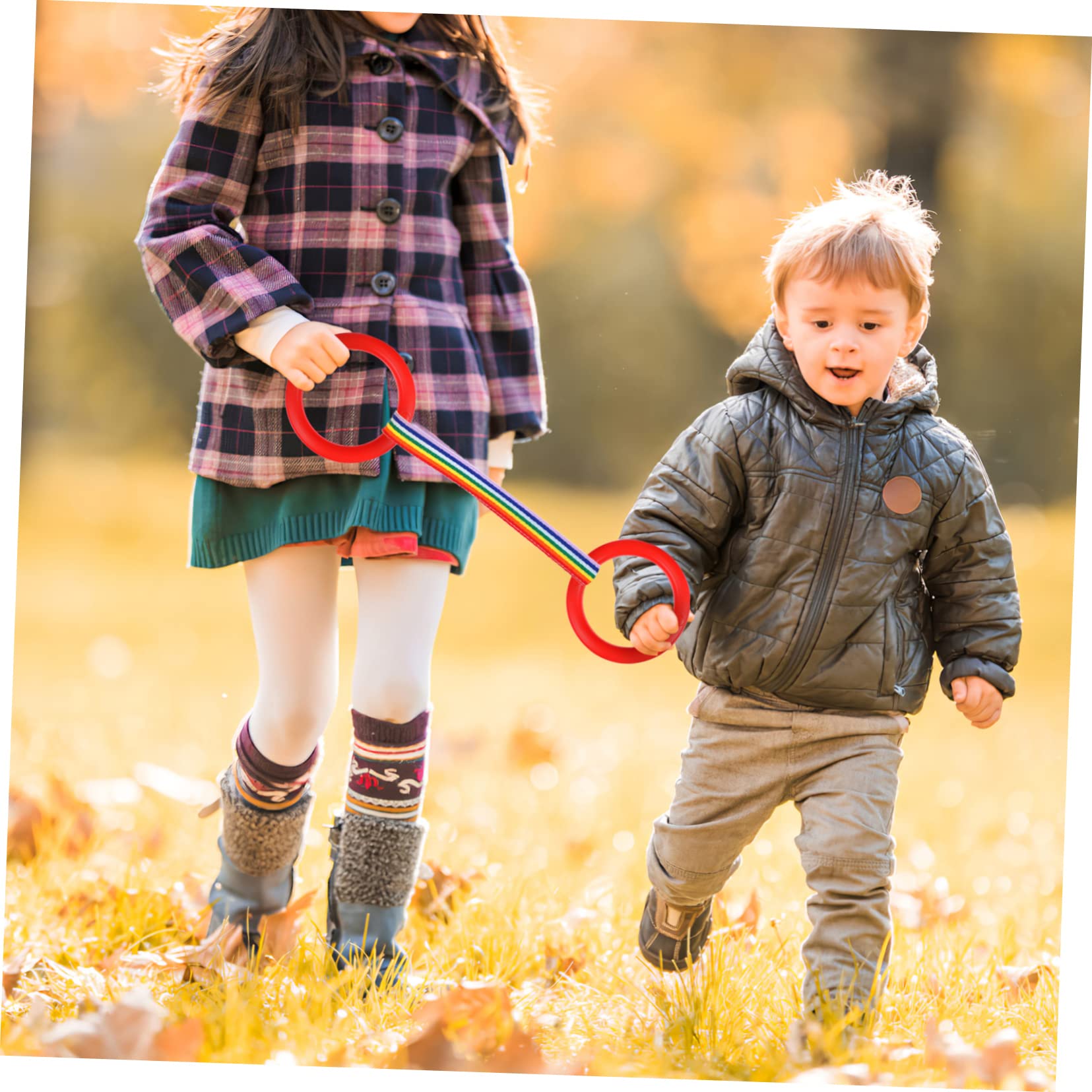 INOOMP Set 12 Unità di Guinzagli da Polso per Piccoli con Manici Colorati, Corda di Sicurezza per Età 2-6 Anni, Imbracatura per Guinzaglio per Scuola Materna e Passeggiate