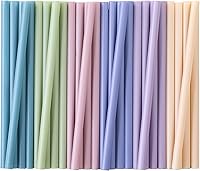 Vista 1 de 100 Pcs Jumbo Smoothie Straws, Disposable Wide Plastic Drinking Straws, Colorful Plastic Straws for Milkshakes, Smoothies, Boba, Bubble Tea, Ice