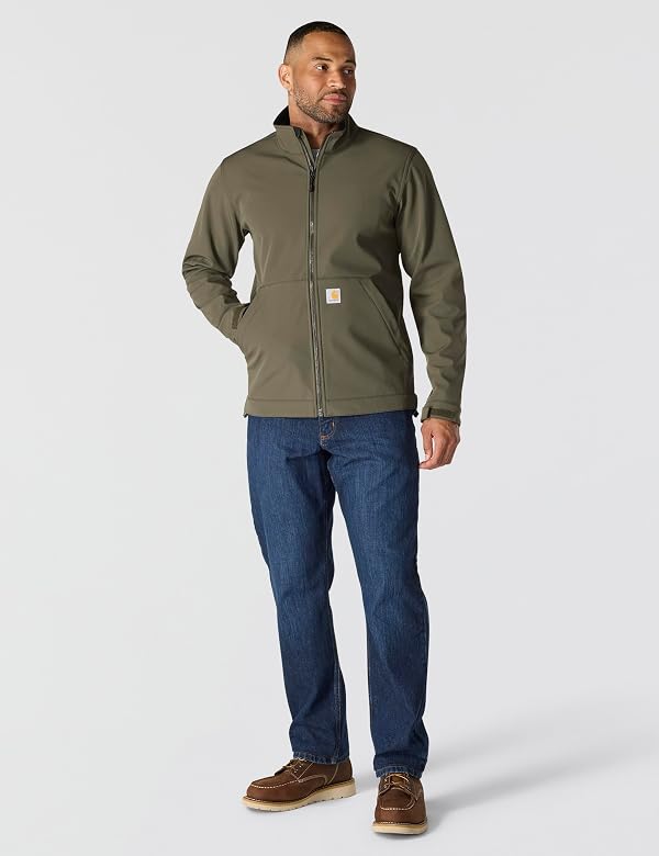 Carhartt Men's Galesburg Softshell Jacket, Moss, Large Tall by Carhartt - Image 3