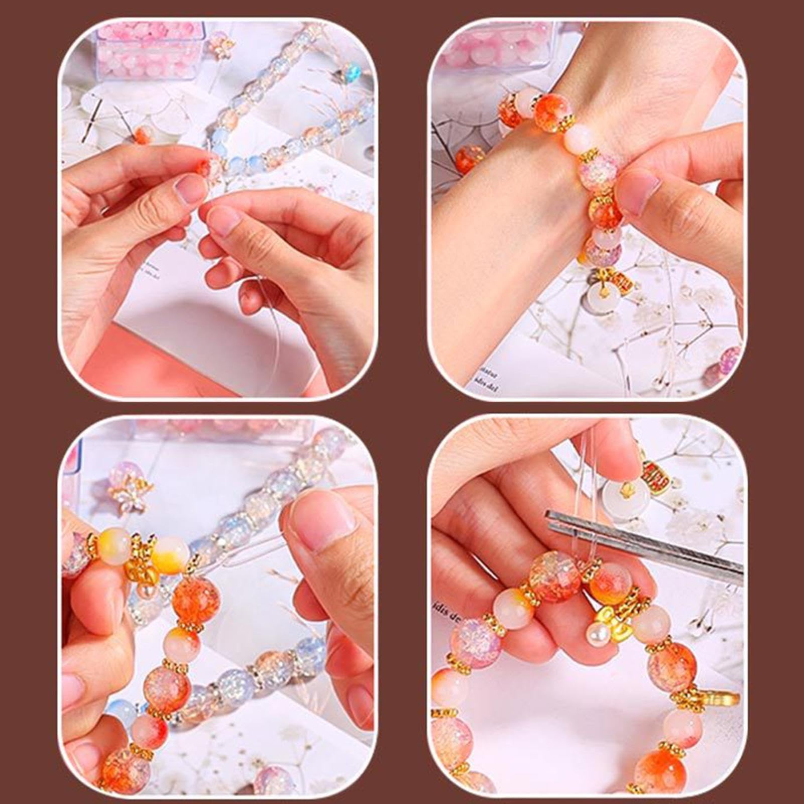 Coffret Création de Bijoux pour Filles Accessoires de Bijoux Perles Faits