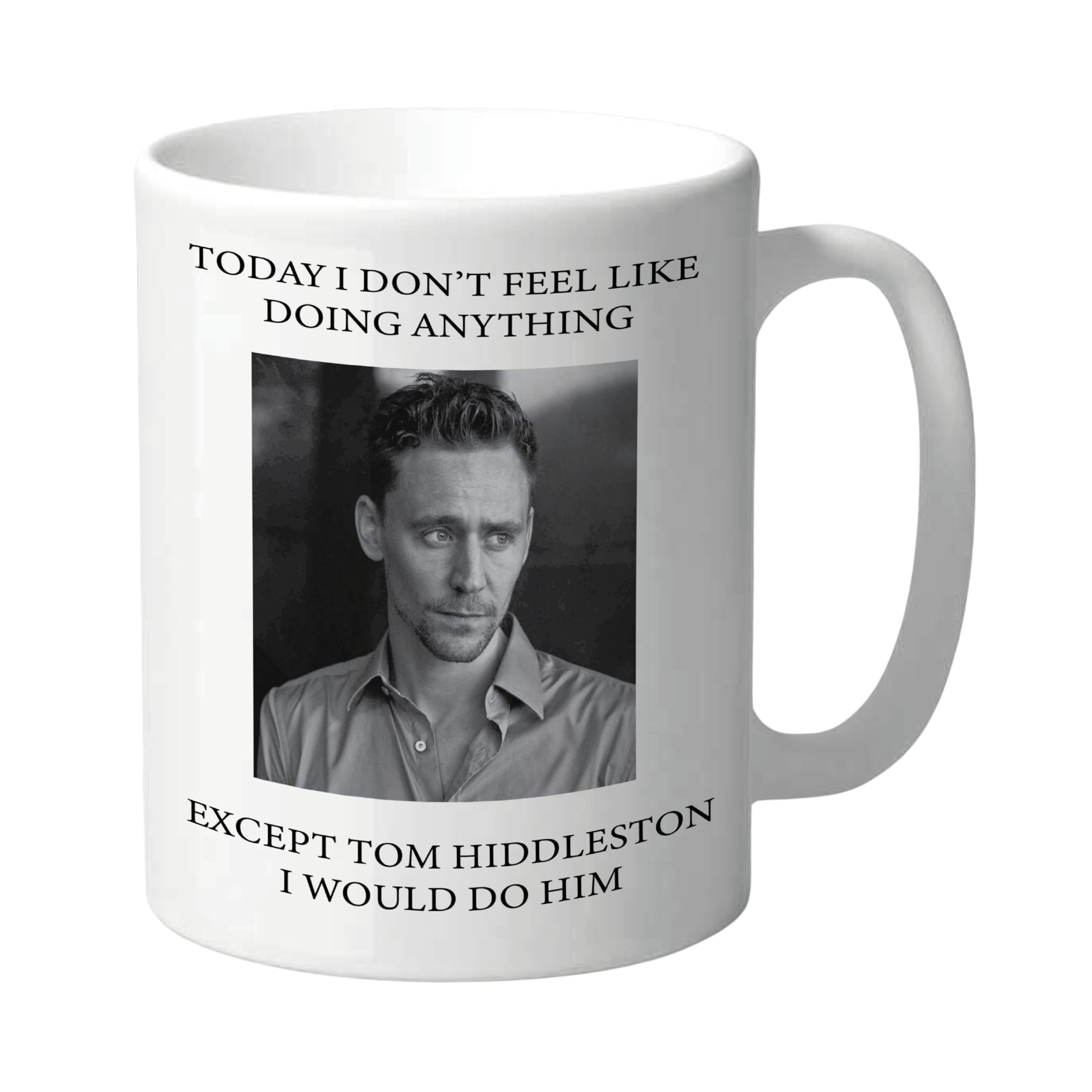 Cheeky Chops Women's White Funny Tom Hiddleston Mug Cheeky Celebrity Crush Coffee Cup Rude Novelty Mug For Friends