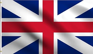 DMSE Kings Colors Historic Union Jack British Britain UK Flag 3X5 Ft Foot 100% Polyester 100D Flag UV Resistant 3 X 5 Ft Foot