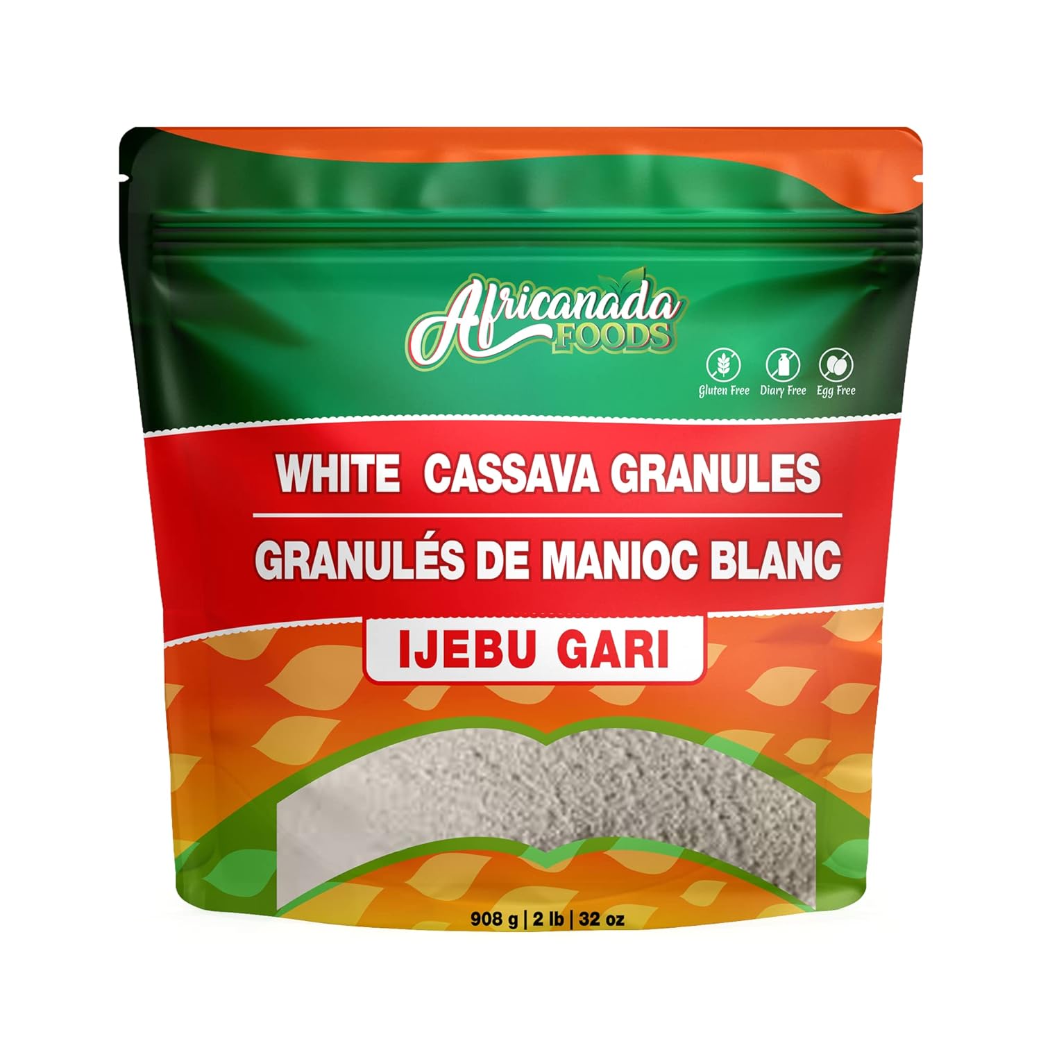 Maíz Blanco Natural Granulado Ijebu Garri 908g 2lb
