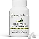 BIOptimizers Magnesium Breakthrough Supplement with 500mg - 7 Forms of Magnesium: Glycinate, Malate, Citrate, and More - Natural Support for Sleep and Cognitive Function -30 Capsules- Calming Vitamins