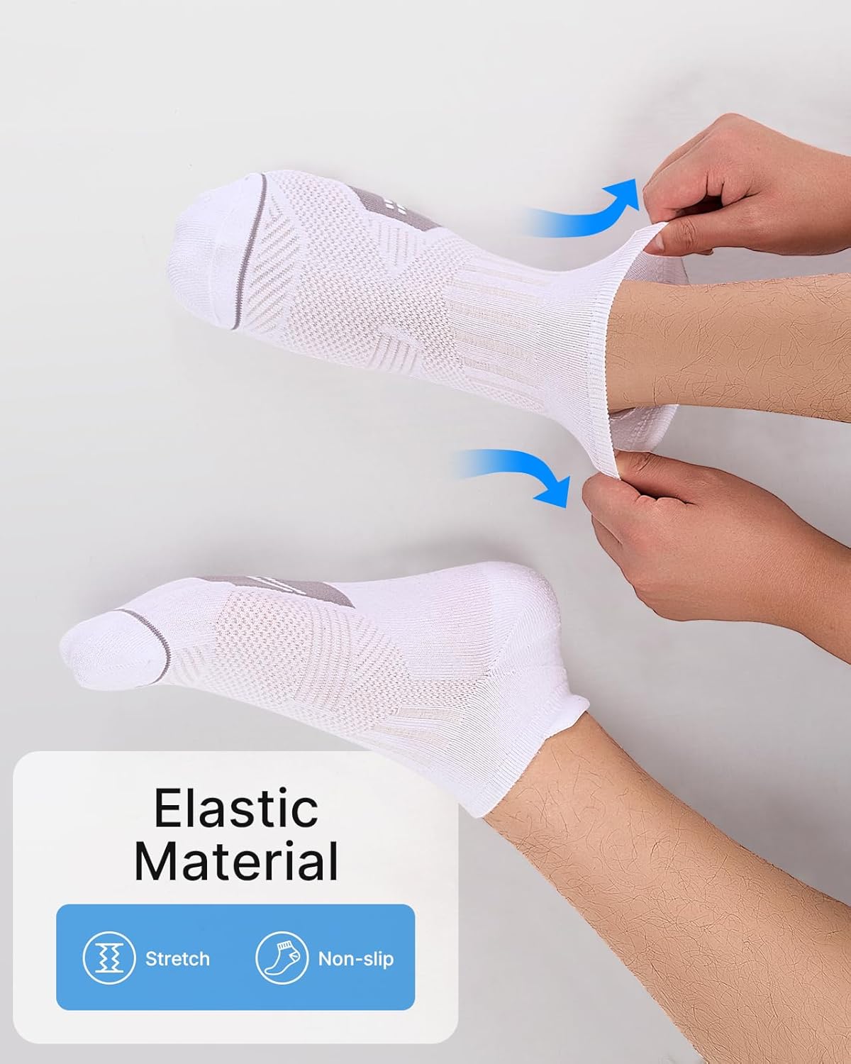 Mens Low Cut Ankle Socks, Moisture Wicking Cotton Casual Short Socks, Breathable & Comfy, 6 Pairs - Image 4