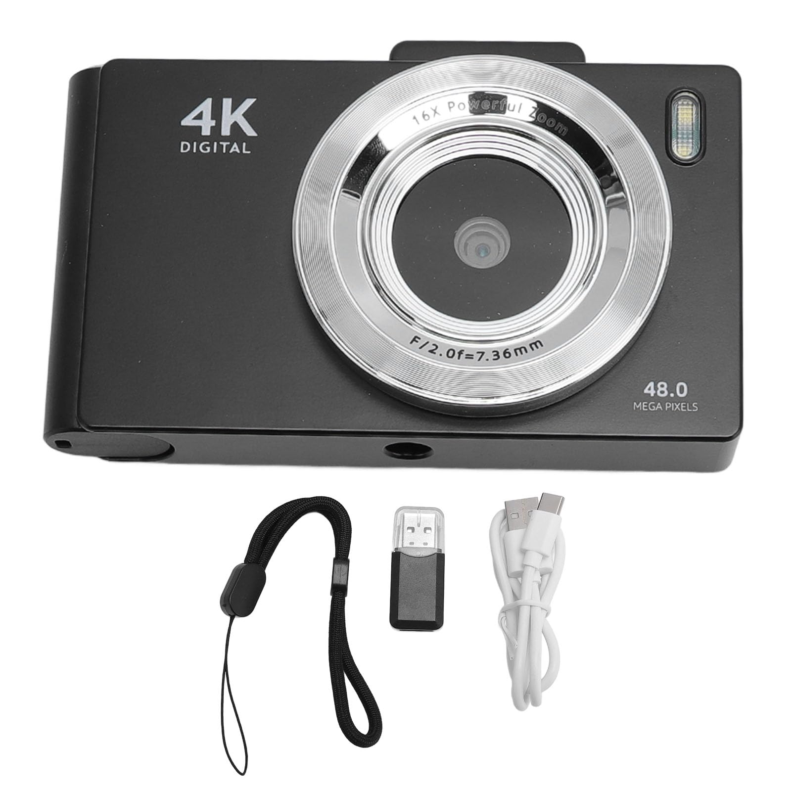 Camera Digitale 4K HD Video HD 48MP Foto AutoFocus Student Camera per la Registrazione di Fotografia Quotidiana 32G Card di Memoria