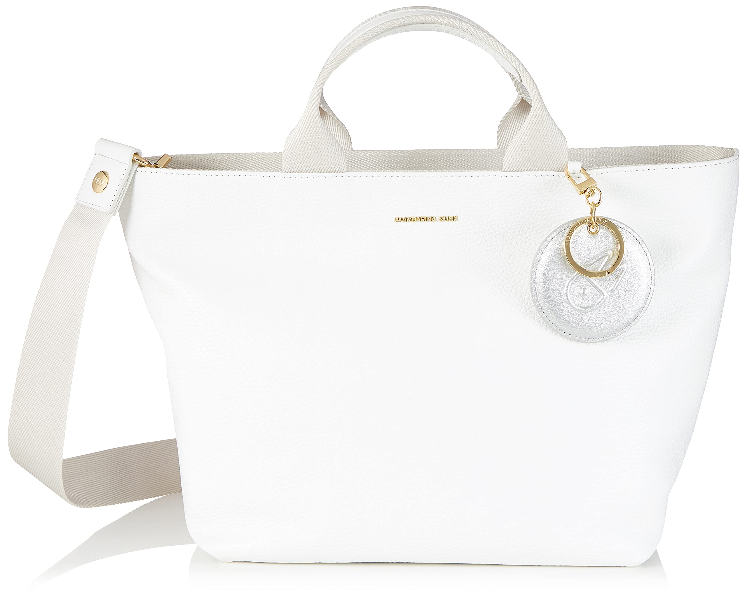 Mandarina Duck Women's Mellow Leather Crossover, Optical White Optical White, Taglia Unica