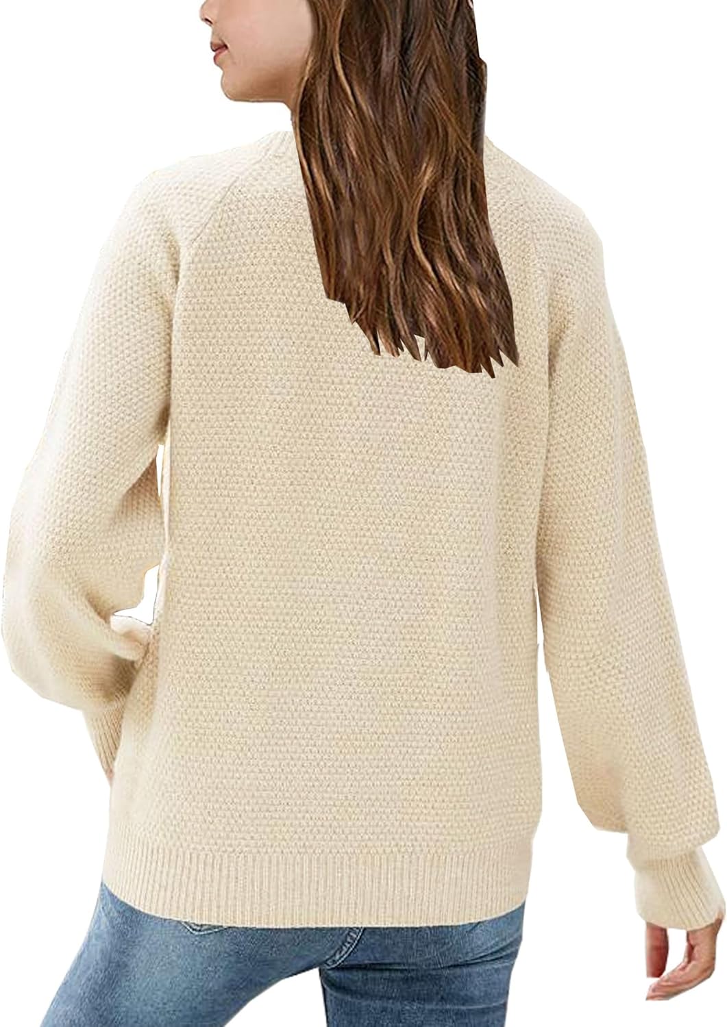 Girl's Sweater Cable Knit Long Sleeves Crew Neck Soft Casual Pullover Sweaters - Image 3