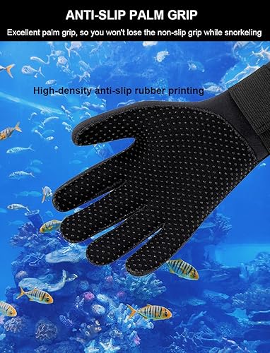 Miniatura 2 de Guantes de buceo de neopreno de 0.118 pulgadas, guantes de buceo antideslizantes para piscina, guantes de pesca impermeables para natación, kayak,