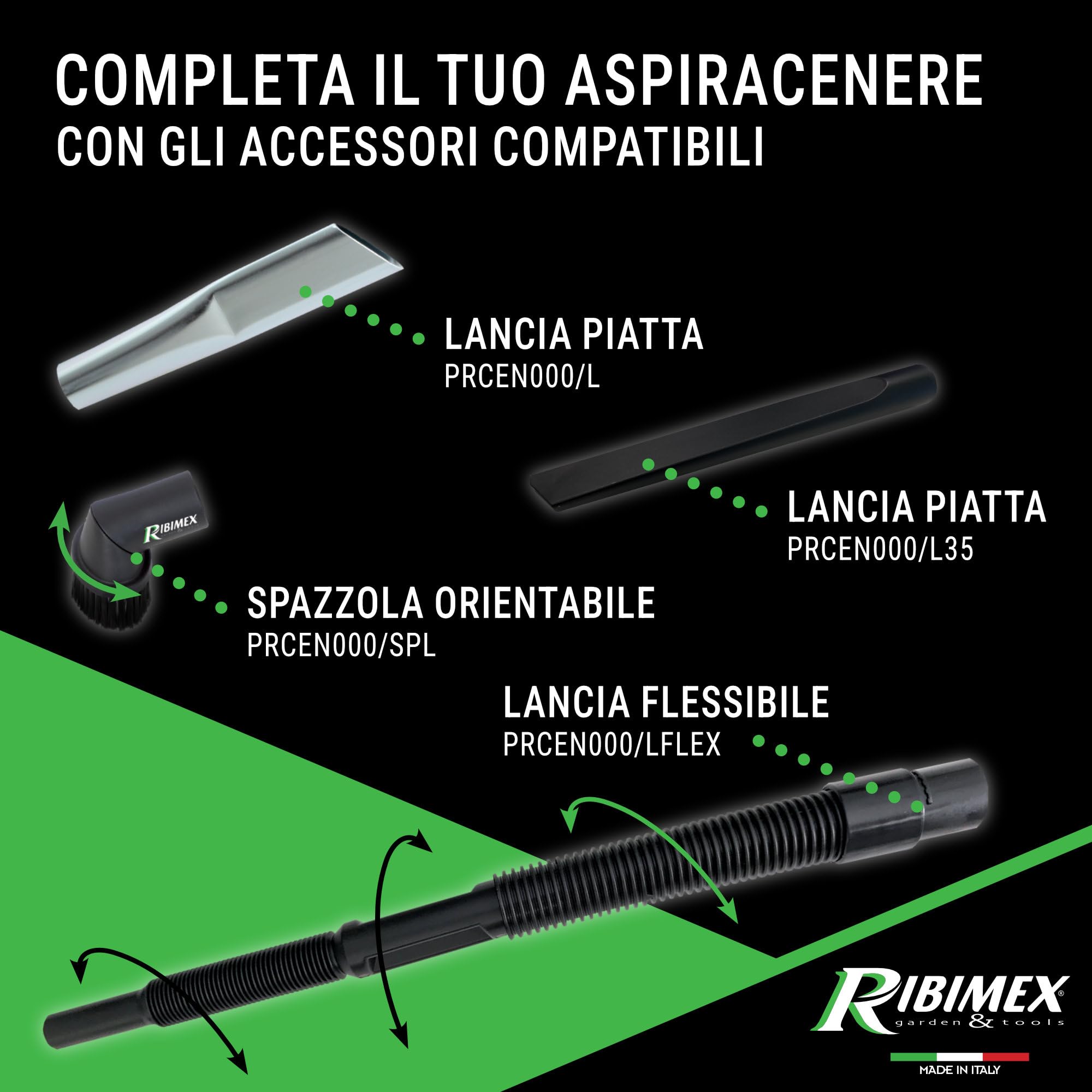 Ribimex Aspiracenere Elettrico Ceneflame 18L 1200W con Filtro HEPA Lavabile PRCEN007