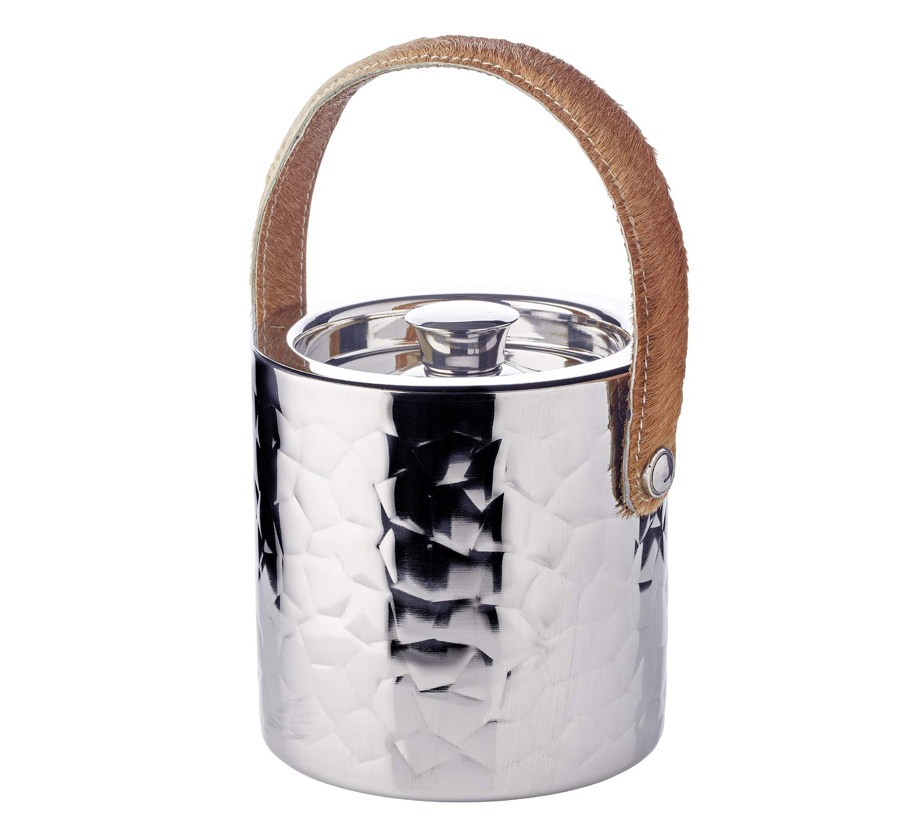 EDZARD Secchiello per champagne Capri (Ø 43 cm, H 24 cm), acciaio inox a doppia parete, decorato, per 6 bottiglie – secchiello per spumante, secchiello per bottiglie grande