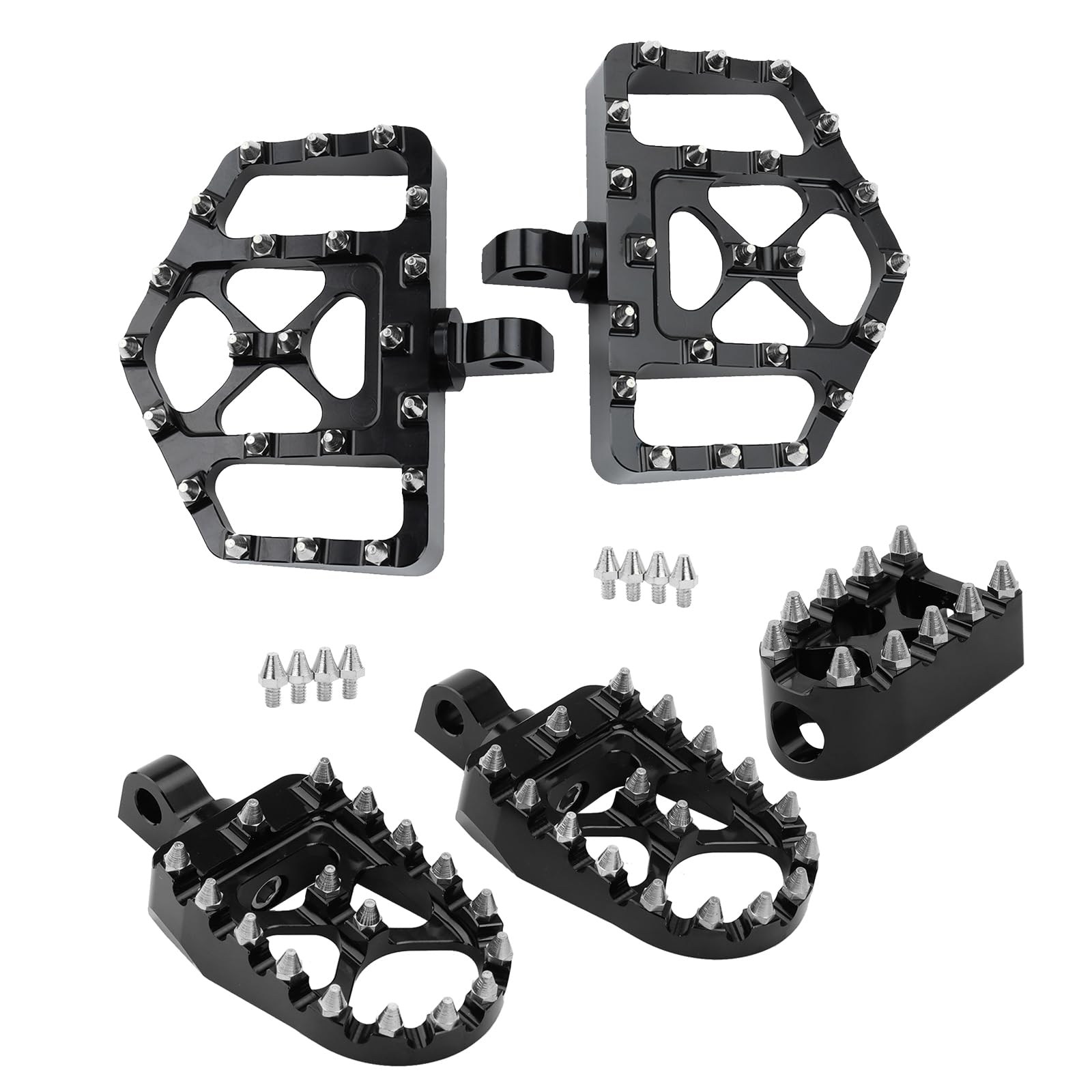 Photo 1 of Daklvng Motorcycle Foot Pegs & Mini Floorboards - Silver Black