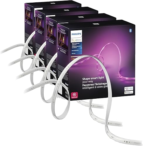Miniatura 10 de PHILIPS Hue Kit de base de tira de luz LED inteligente RGBWW de 10 pies para interiores, 1 paquete, control con aplicación Hue, tira de luces LED