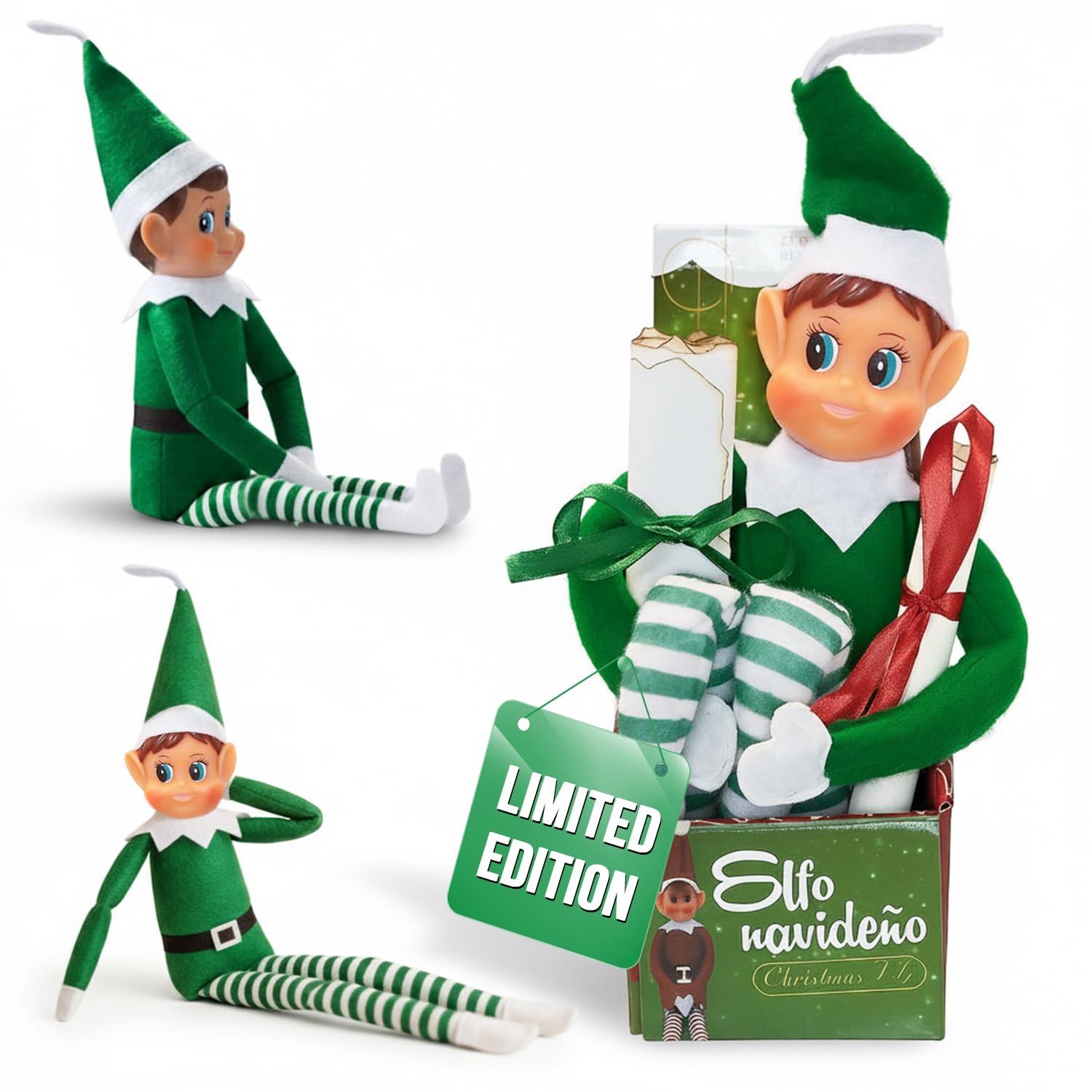 LEIGHT Soft Vinyl Elf with Hat and Tag
