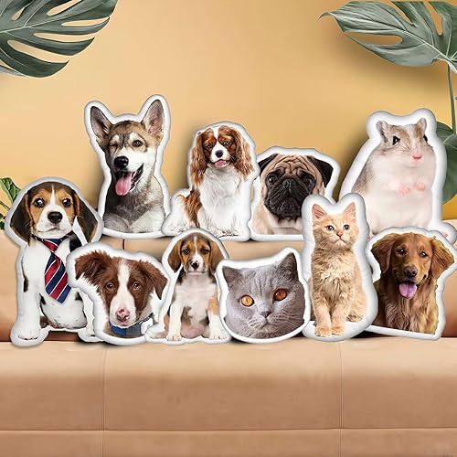 Miniatura 1 de Almohada personalizada para mascotas con foto, almohada personalizada con imagen de impresión de doble cara, almohada de perro y gato, regalo
