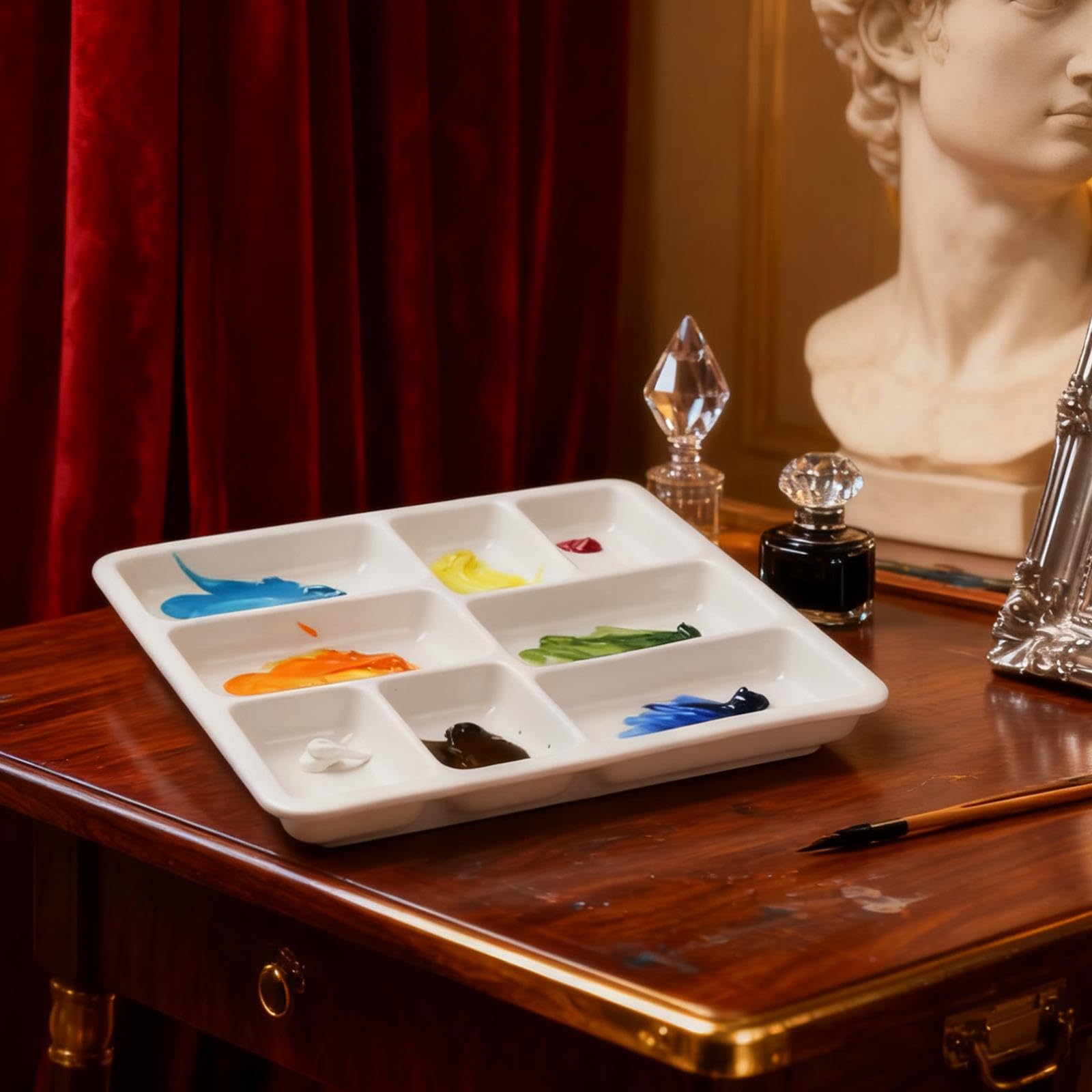 Tavolozza Dell'artista, Vassoio Bianco per Mescolare I Colori