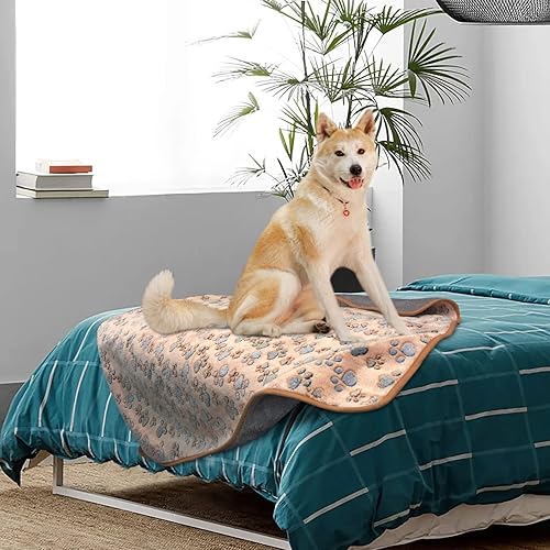 Miniatura 6 de YUEPET Mantas impermeables para perros, paquete de 2 mantas lavables para perros para cama, sofá, protector de vellón de franela para cachorros,