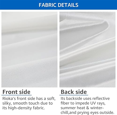 Miniatura 4 de KURENAI Rioka - Cortinas con aislamiento térmico, bloqueo de calor y rayos UV, plisadas, filtran la luz, ligeras para puertas corredizas de vidrio,