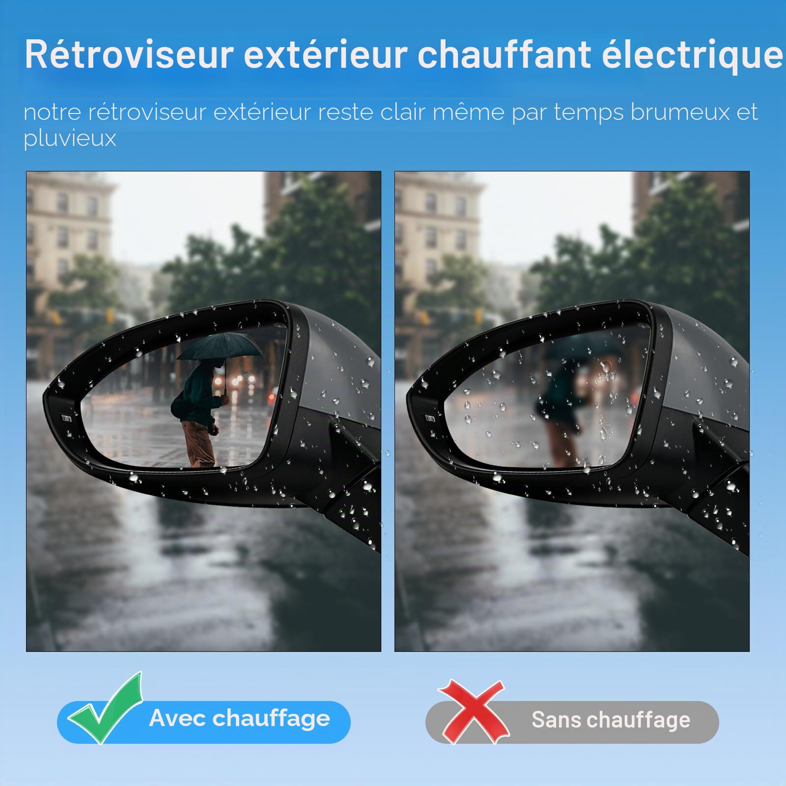 Rétroviseur extérieur pour VW Golf 8 année 2019 - Rétroviseur électrique chauffant Accessoires avec clignotant gauche côté conducteur 6 pins