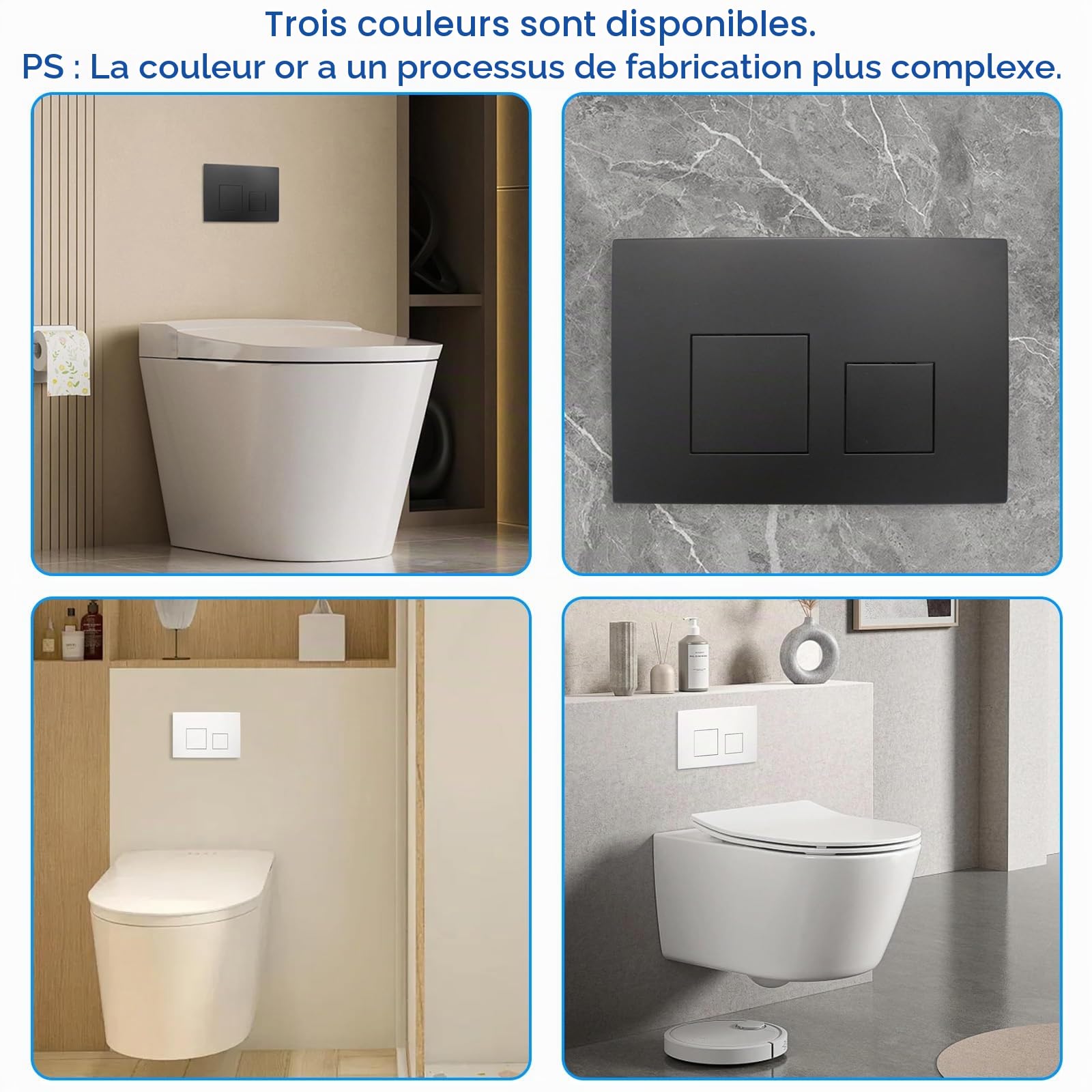 Applicable à Plaque Geberit Réservoir d'eau,Mendorio Plaque de Commande WC, Compatible Geberit Duofix Sigma 01, 20, 30, 50, 60, UP300 & UP320,Panneau de Réservoir d'eau Caché(Blanc)