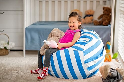 Miniatura 81 de WEKAPO - Puf con cremallera para guardar juguetes de peluche, hecho de lona de algodón de alta calidad, extragrande de 38 pulgadas, ideal para los