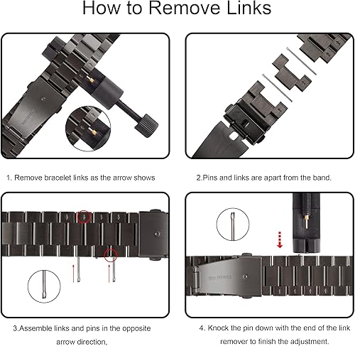 Miniatura 6 de Correa compatible con Samsung Galaxy Watch 6543 de 1.772 pulgadas, Gear S3 Frontier, Galaxy Watch de 1.811 pulgadas, Active 2, correa de acero