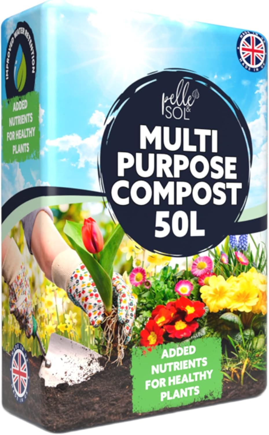 Pelle & Sol 50L MultiPurpose Compost Soil Bag Soil Seed Compost