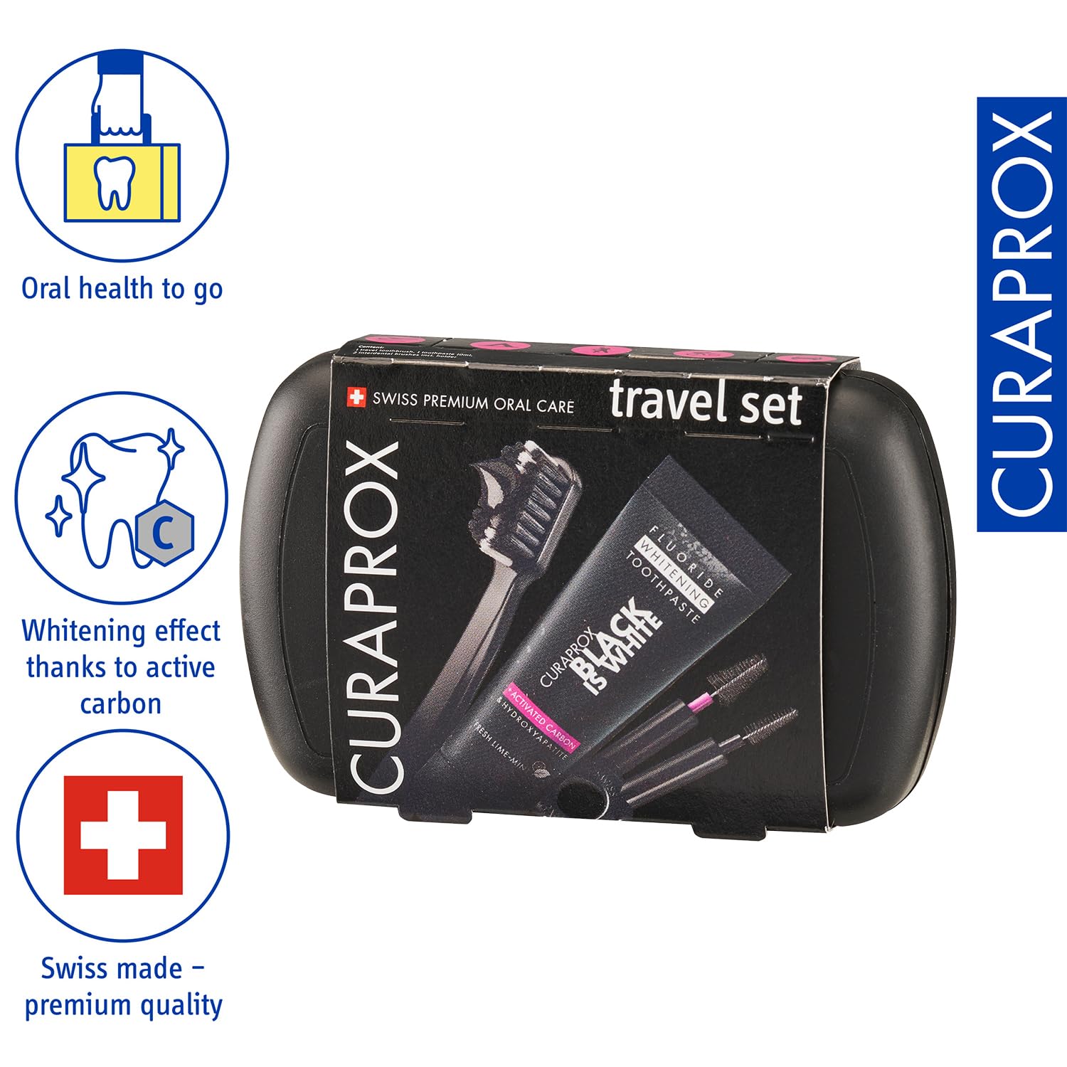 BA ハンドケアセット ブラック Amazon.com: Curaprox Black is white travel set : Health & Household