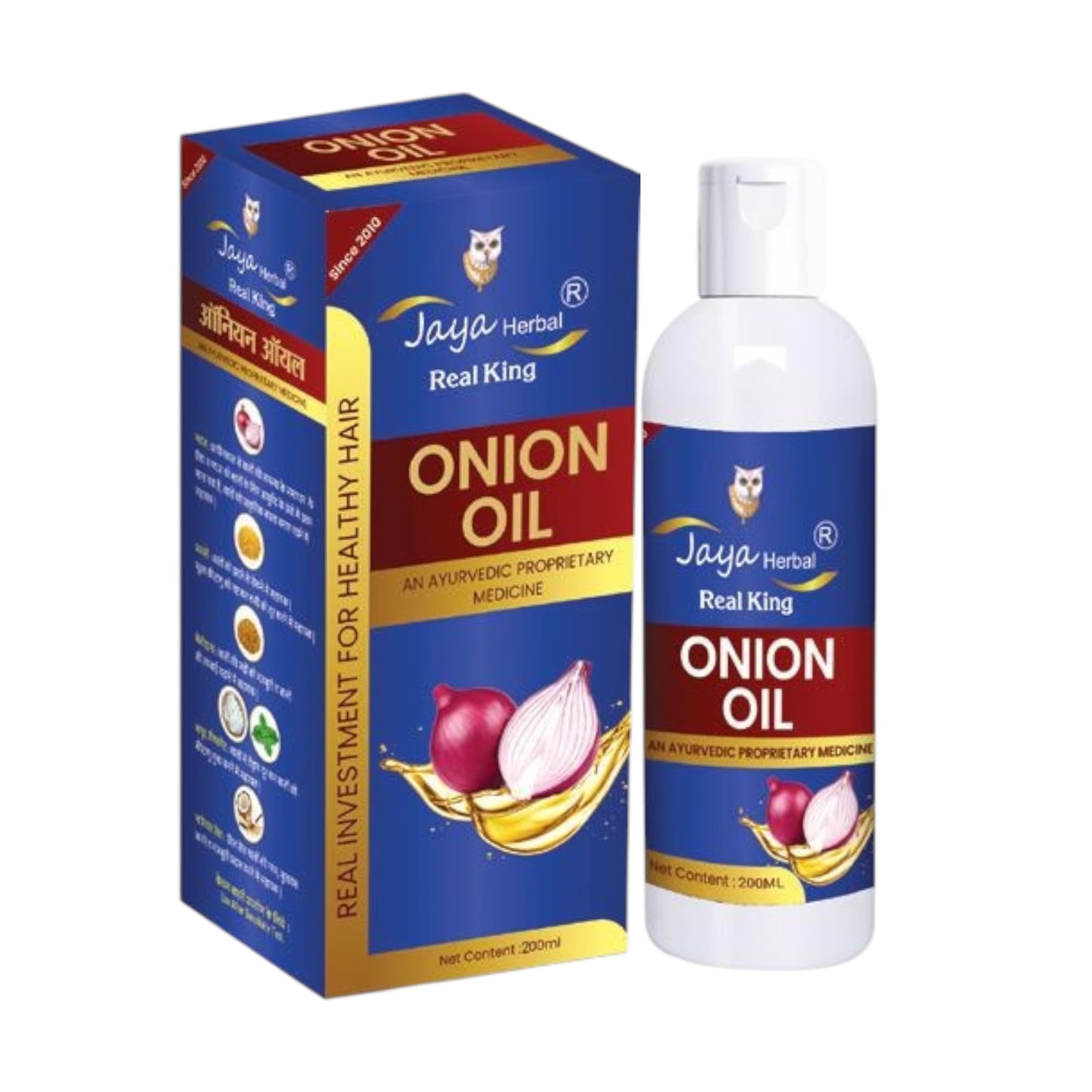 Real King Onion Oil | Strengthen Hair, Reduce Hair Fall | Nourish Scalp, Reduce Dandruff, Natural & Herbal Hair Treatment for Men & Women | 100% Pure Onion Extract Oil (200ml)-picture-41