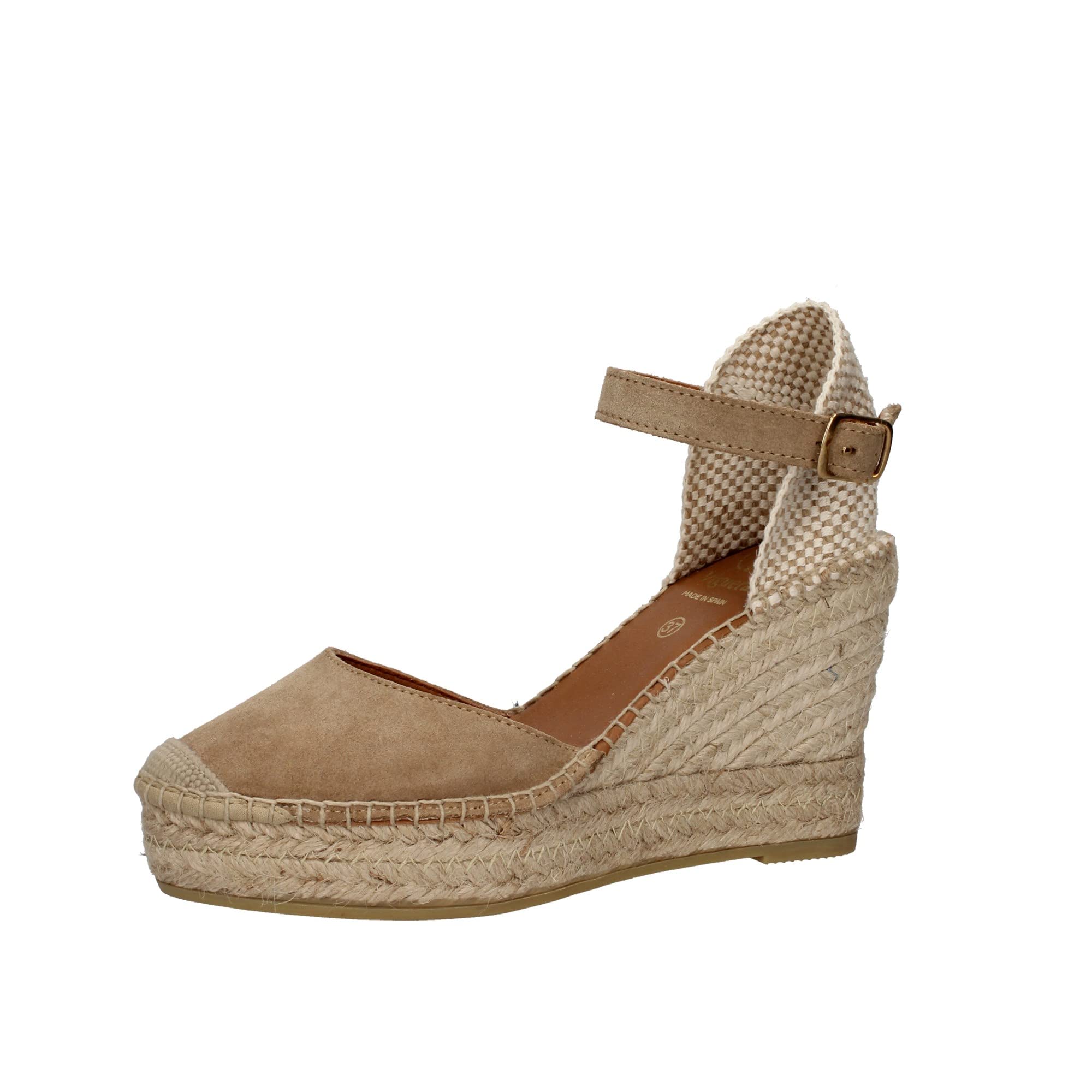 Viguera espadrillas con zeppa in juta e cinturino