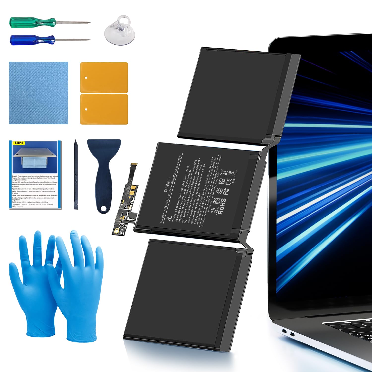 MacBook Pro A1708 13㌅ バッテリー 正常【4143ｍAh】 Amazon.com: A1708 Battery Replacement, A1713 Battery for MacBook