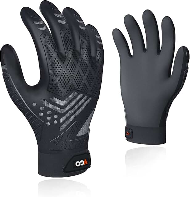 VGO NGG X1 1Pair Seamless Utility Gloves,Safety Work Gloves,Knuckle Impacted Mechanic Gloves(Size L,Black,TP1105)