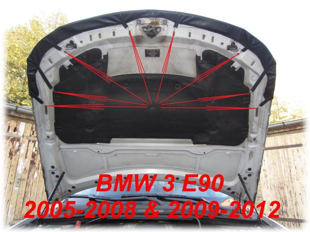 AB-00041 BONNET BRA Compatible With BMW 3 E90 2009-2012 STONEGUARD PROTECTOR TUNING - View #2