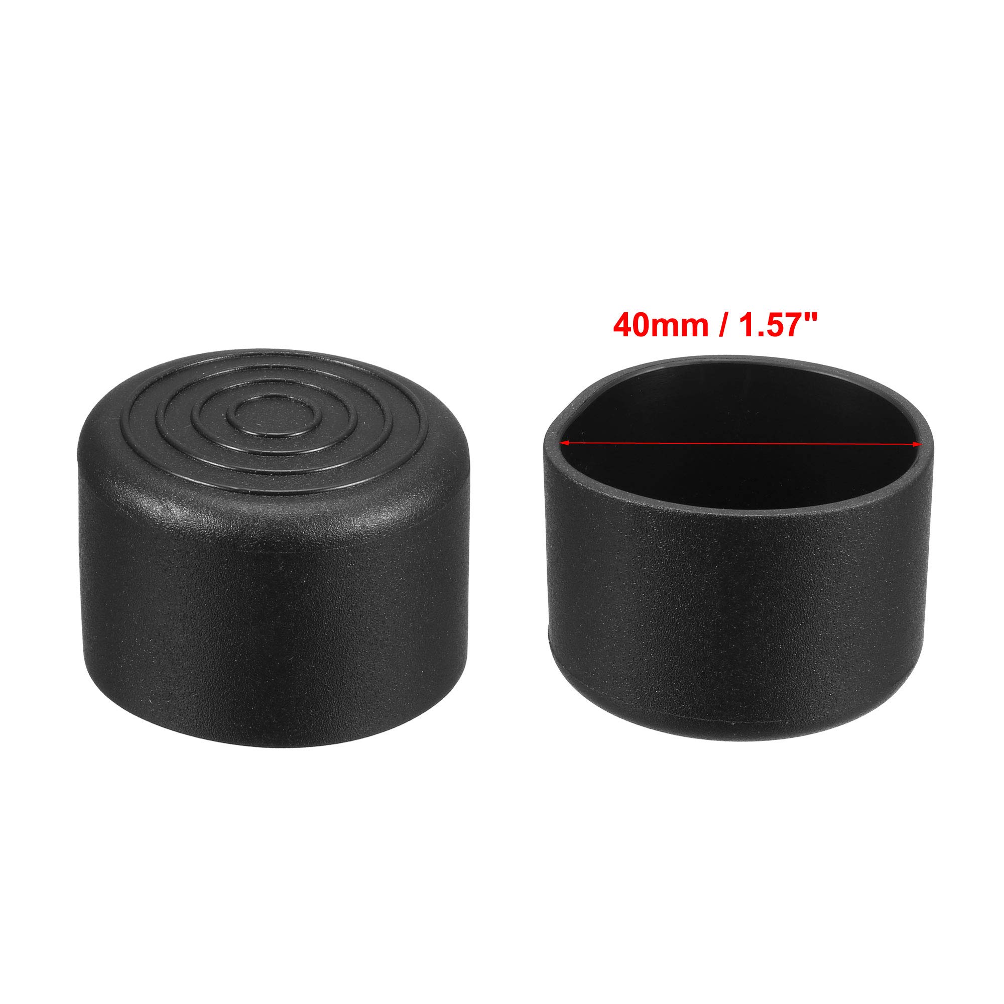 Amazon.co.jp: uxcell パイプキャップ 内径40mm 家具デスク椅子用 円形