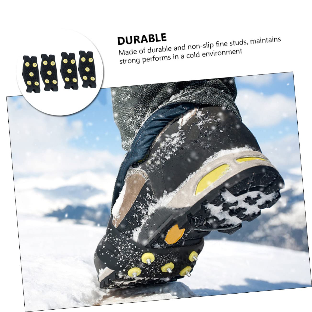Crampons à Glace pour Chaussures Garçon et Filles 5 Tpe 2 Paires