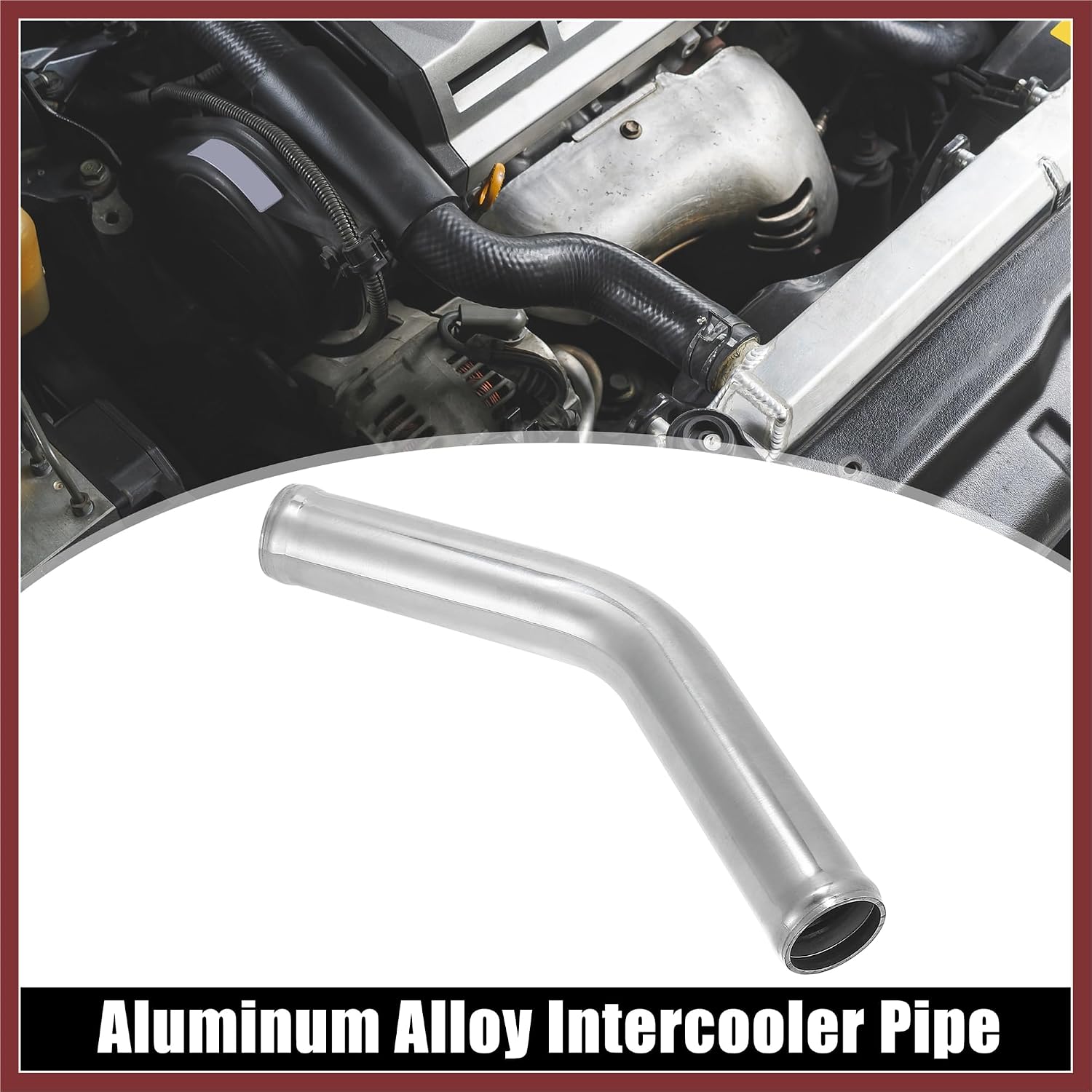 OD 1.5" 38mm Length 12" 300mm Aluminum Alloy Tube Intercooler Pipe 45 Degree Air Intake Tube Silver Tone for Car Replace Parts
